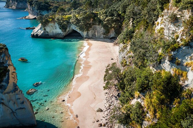 2 Hour Cathedral Cove and Volcanic Coast Cruise with Shade Canopy - Cathedral Cove Marine Reserve from the water
