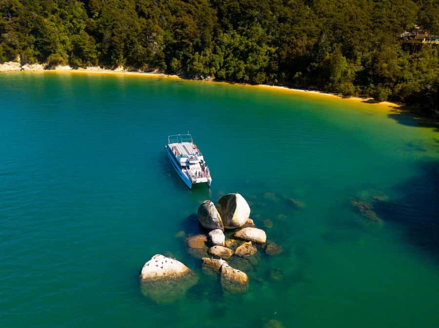 Abel Tasman National Full Park Scenic Cruise - Weather changes the mood and the comfort level