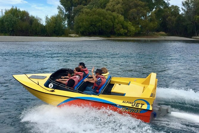 Akaroa Shore Excursion: Christchurch City Tour and Jet Boating - The Braided Blast on the river flats