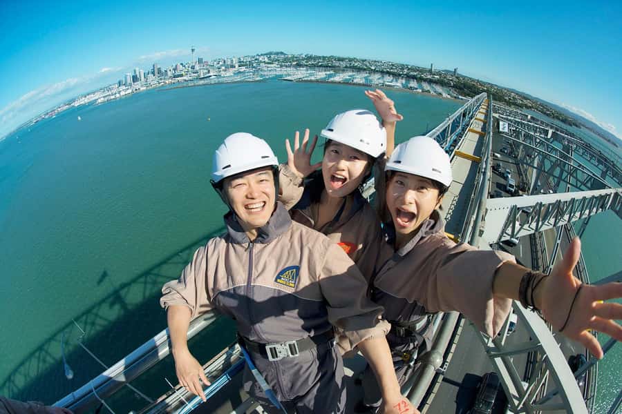 Auckland Harbor Bridge: Bridge Climb - Starting at Westhaven Marina and getting ready