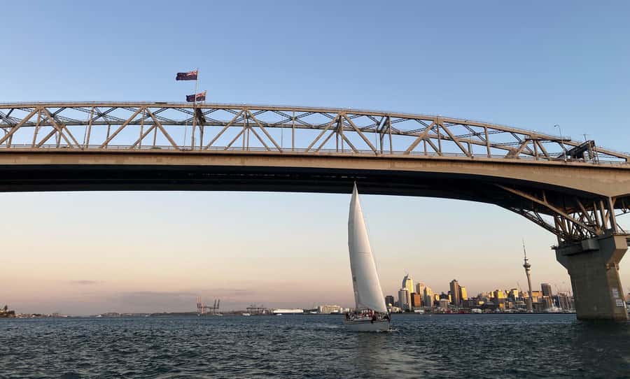 Auckland: Harbour Sailing Cruise with 3-Course Dinner - A 50-foot yacht with room to participate