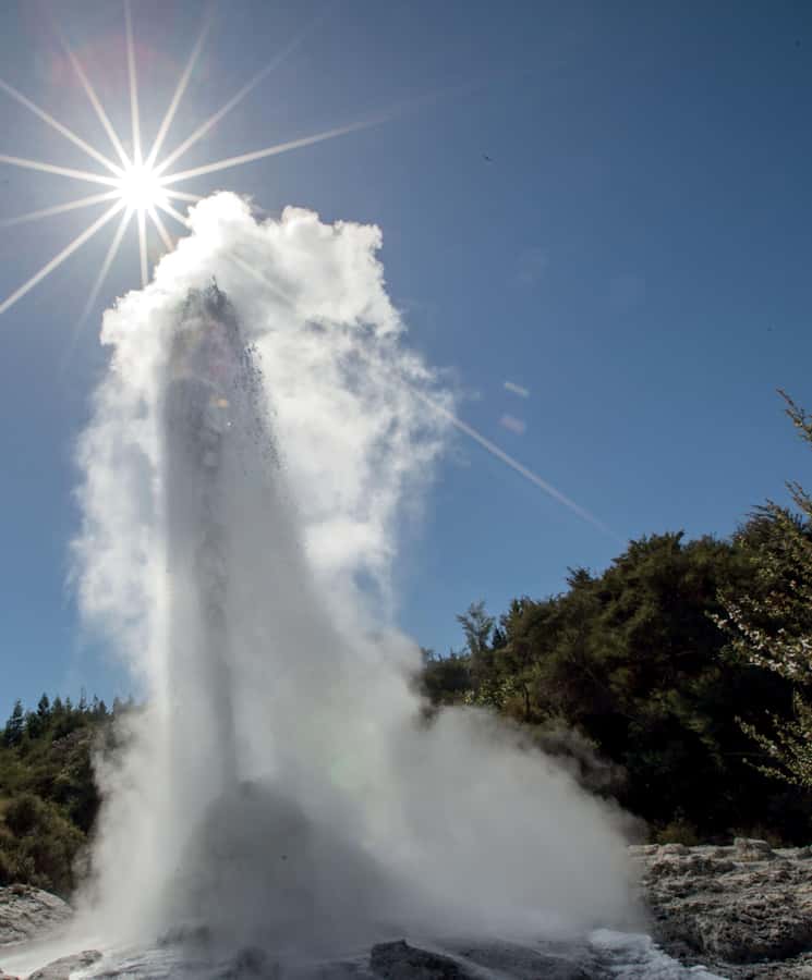 Auckland: Rotorua Wai-O-Tapu, Te Puia with Haka - Te Puia and the force of Pōhutu Geyser