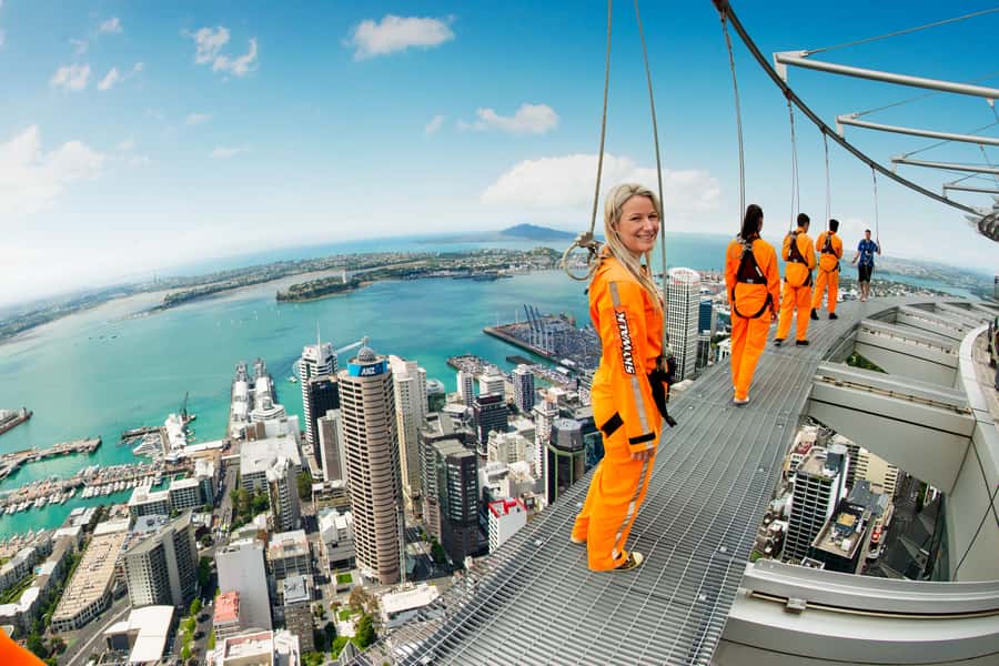 Auckland: Sky Tower SkyWalk - 192m High Edge Walk - Arriving at Auckland’s Sky Tower