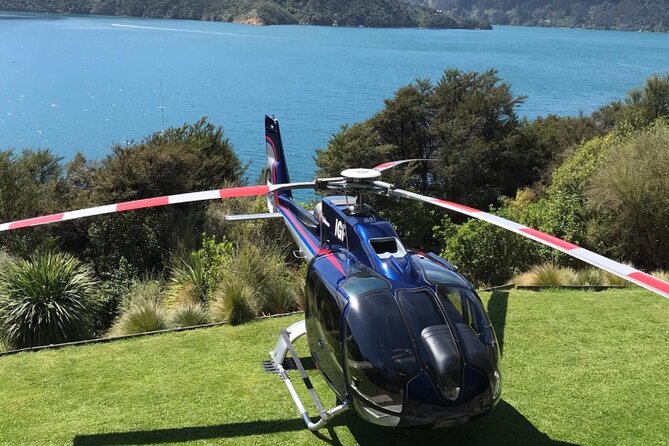 Bay of Many Coves, Marlborough Sounds- Heli-lunch from Wellington - Arriving at Bay of Many Coves Resort