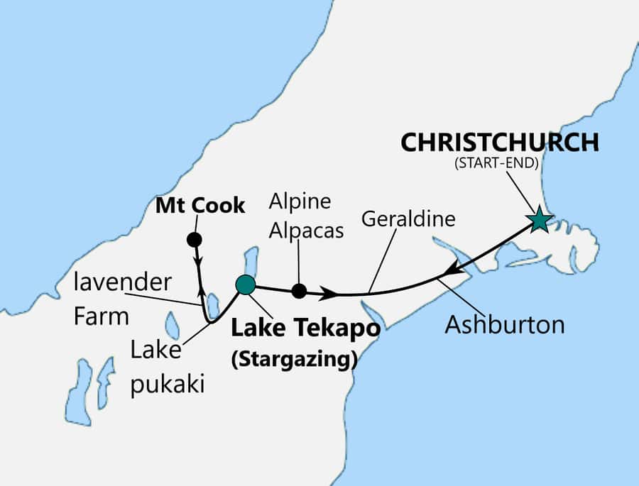 Christchurch: Lake Tekapo Stargazing & Mount Cook 2-Day Tour - Lavender from October to April, a lookout in other months