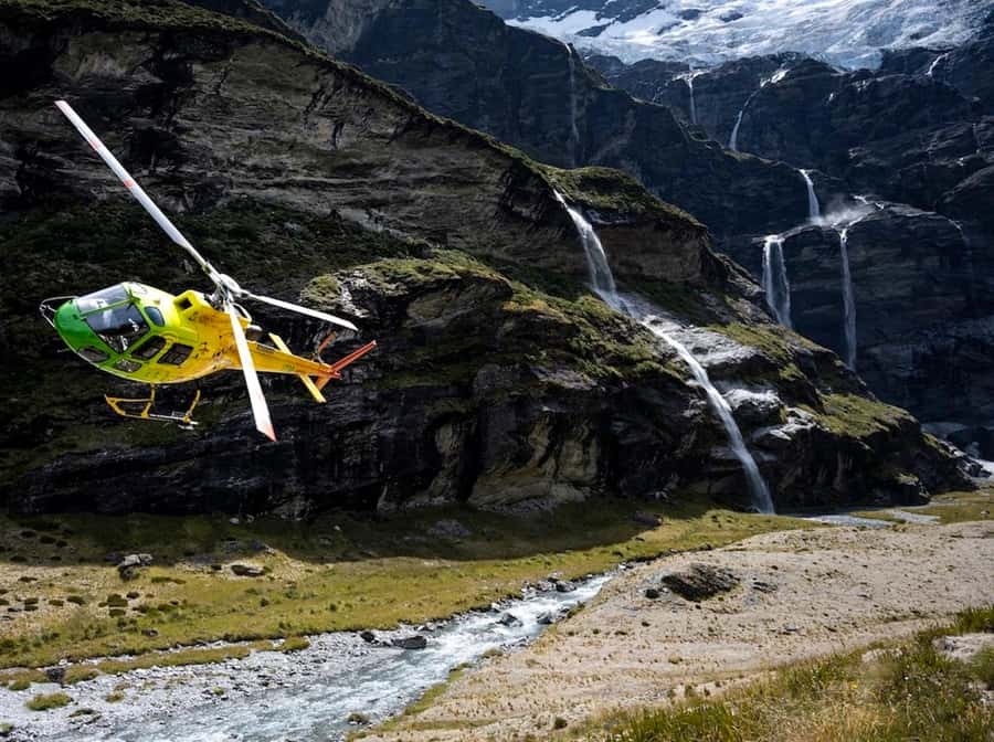 Earnslaw Burn Glacier & Waterfalls | 45 mins from Glenorchy - Landing in the lower Earnslaw Burn basin