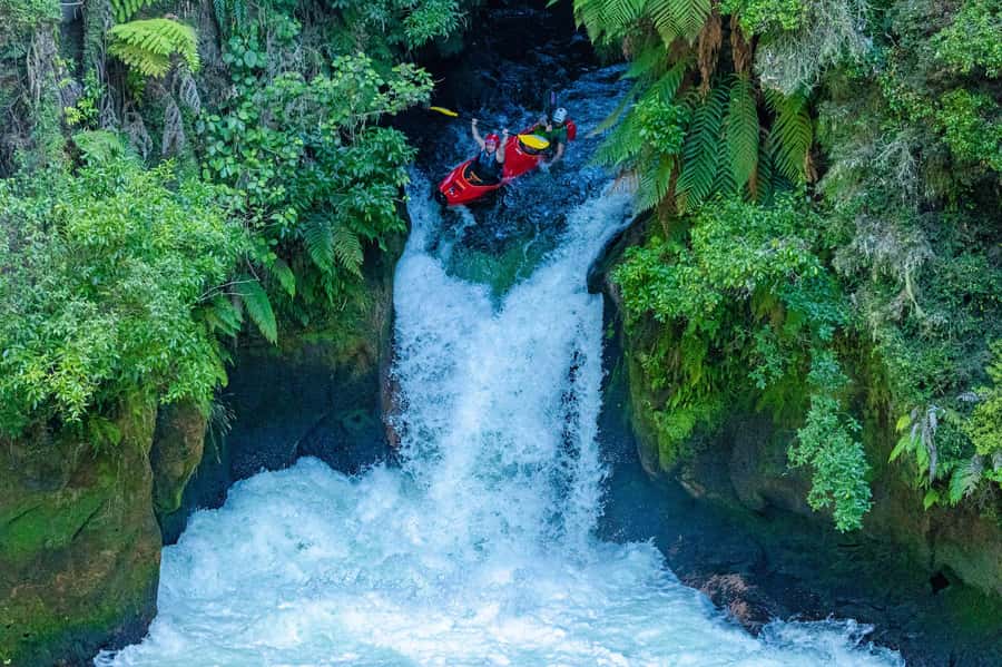 Epic Tandem Kayak Tour down the Kaituna River Waterfalls - Through 14 rapids and three waterfalls