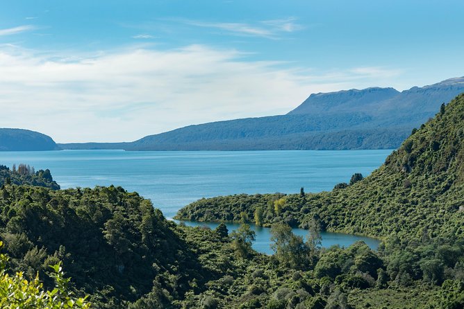 Explore The Lakes Tour - Lake Tarawera and Mt. Tarawera across the water
