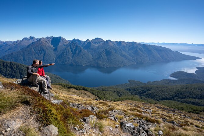 Fiordland Heli-hike from Te Anau - Taking off over Lake Te Anau