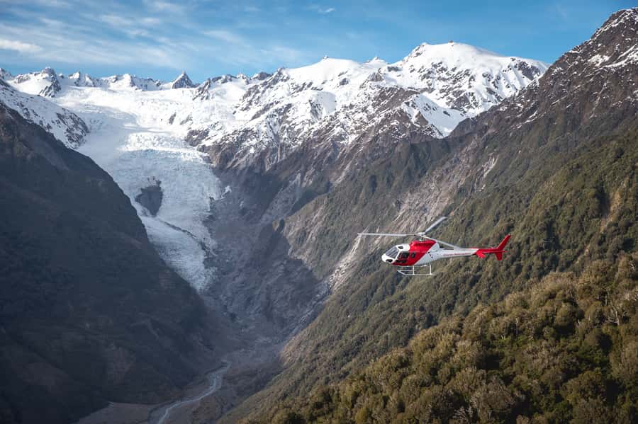 Franz Josef Glacier Helicopter Flight with Snow Landing - Taking Off From Franz Josef Township