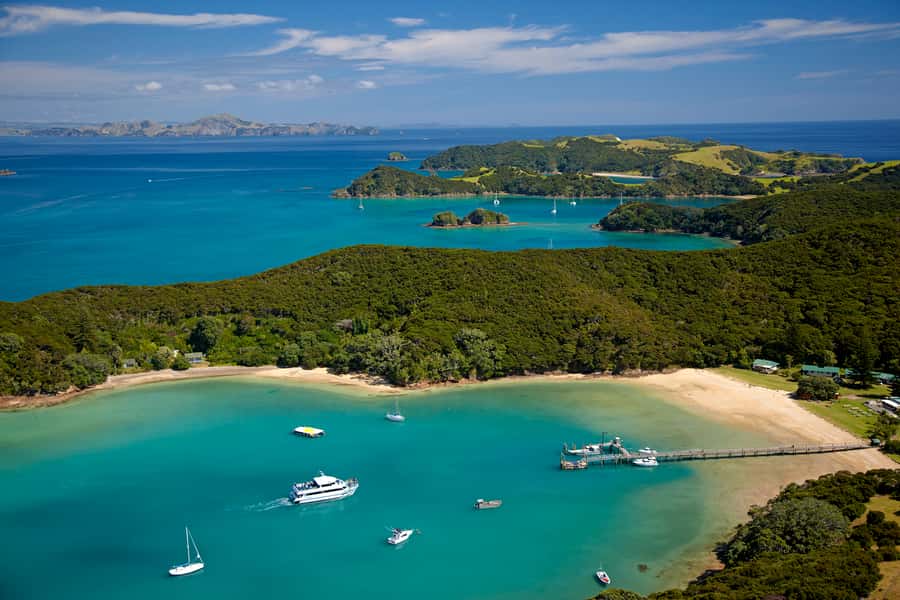 From Paihia: Full-Day Bay of Islands Cruise - Heading toward Cape Brett and the Hole in the Rock