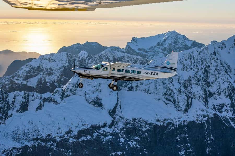 From Queenstown: Milford Sound Flight and Nature Cruise - Queenstown pickup and the preflight briefing