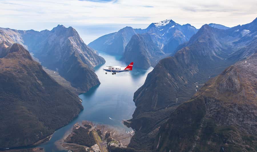 From Queenstown: Scenic Flight to Milford Sound - From Queenstown hotels to the airport