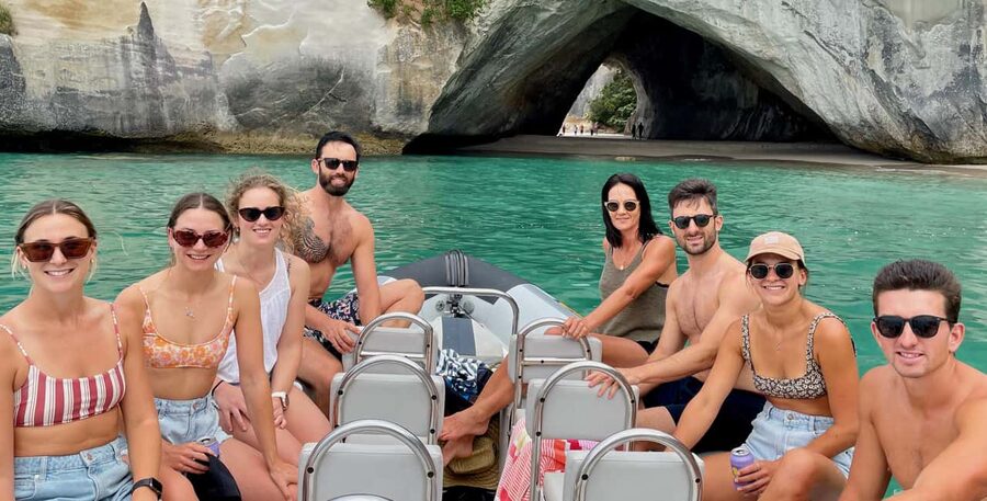 From Whitianga: Cathedral Cove Cruise with Snorkeling - Entering Orua Sea Cave with music