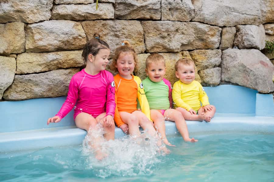 Geothermal and Freshwater Combo Family Pools in New Zealand - Starting with the 33°C freshwater pool