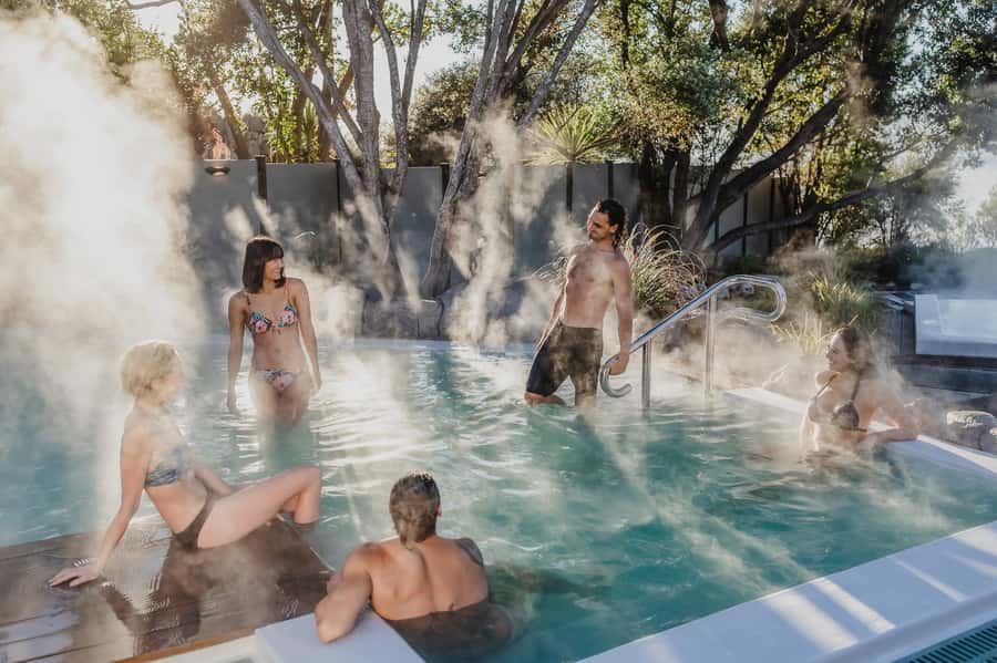 Geothermal Mineral Baths Experience: Pavilion Pools for 12+ - Use the 38°C stand-up pool for gentle movement