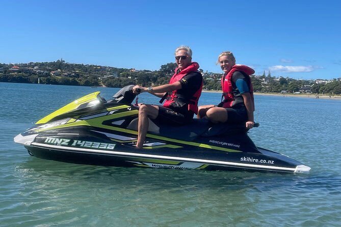 Jet Ski Hire Auckland - Experience the Fun with the Best Operator - Jet ski fishing with a chilly bin and fish finder