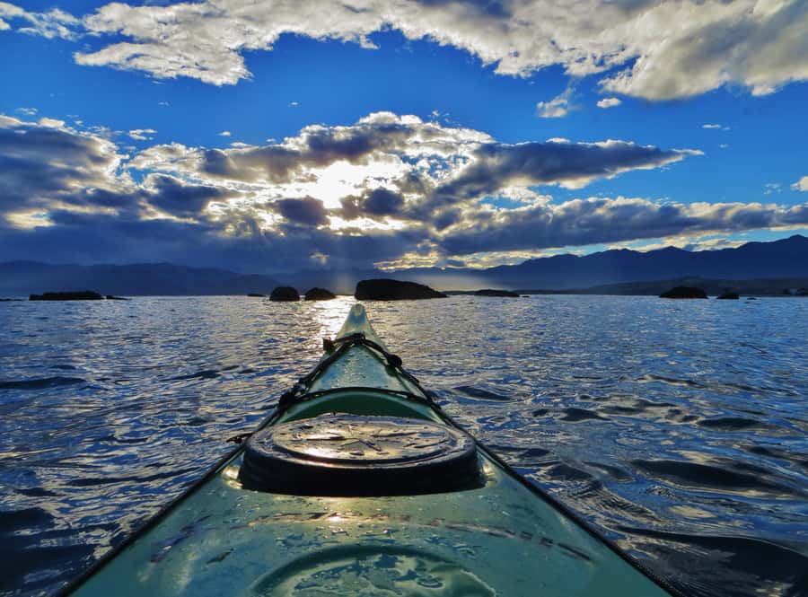 Kaikoura: Sunset Evening Kayaking Tour - Meeting the fur seals near the peninsula