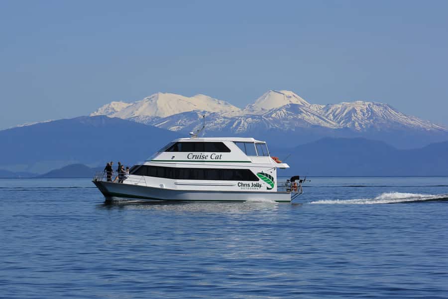 Lake Taupo: 1.5-Hour Māori Rock Carvings Cruise - The opening run across Lake Taupō