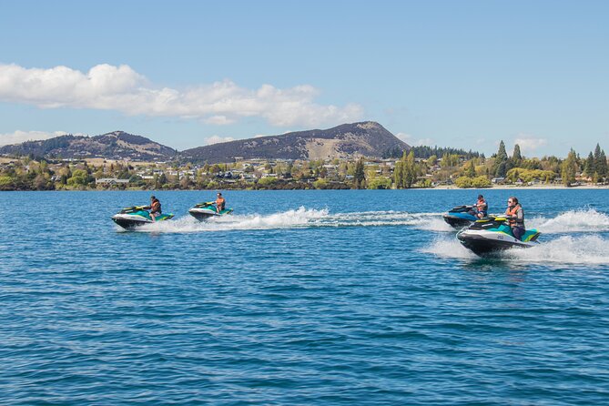 Lakeland Jet Ski Adventure Tour - Lake Wanaka - Getting set up on the two-person jet skis