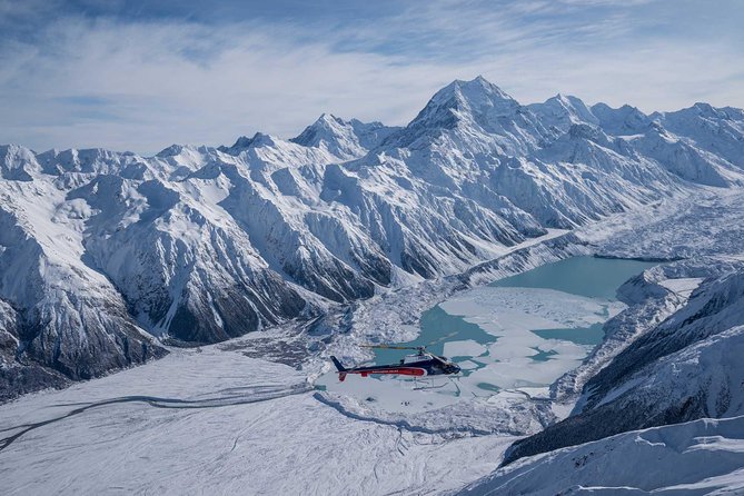 Mount Cook: 3-Hour Tasman Glacier Heli-Hike - Landing at 1,200 meters and getting ready to walk