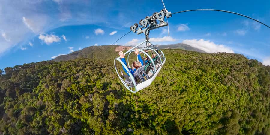 Nelson: Cable Bay Adventure Park Skywire Experience - The 4-kilometer ride to the Skywire launch