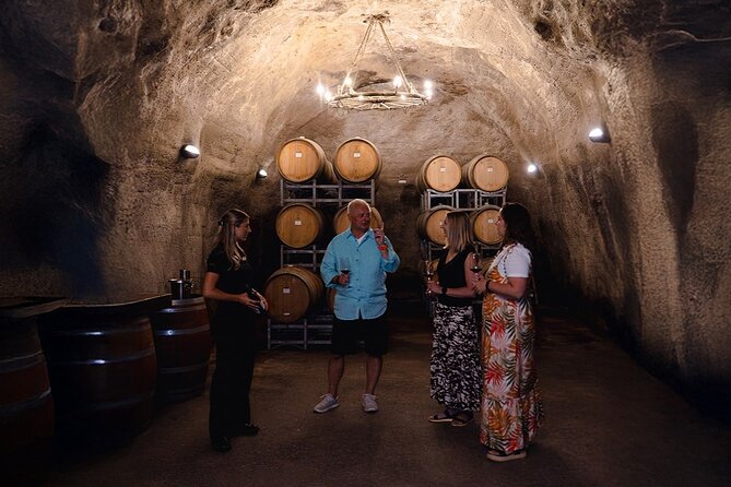 Queenstown Classic Wine Tour: 3 Winery Visits, Cave Tour & Cheese - Three wineries, one afternoon in Gibbston