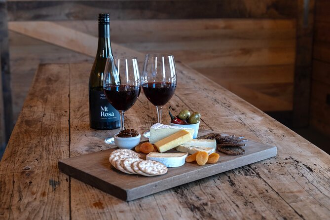 Queenstown Classic Wine Tour: 3 Winery Visits, Cave Tour & Cheese - Mt Rosa finishes with wine and cheese