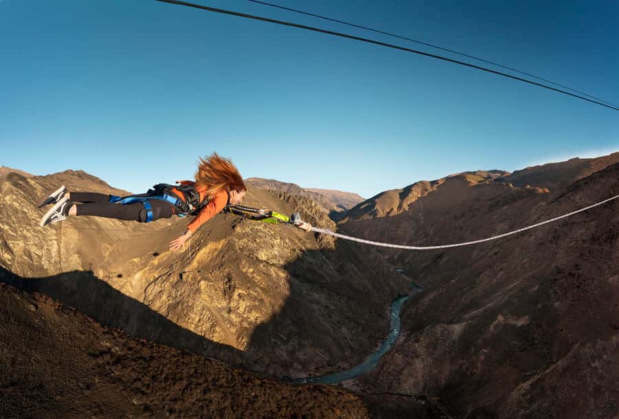 Queenstown: Nevis Thrillogy (Bungy, Swing, Catapult) - The Nevis Swing and its 300m arc