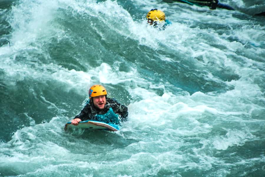 Queenstown: White Water Surfing Along the Kawarau River - Gentler stretches, scenery, and the optional cliff jump