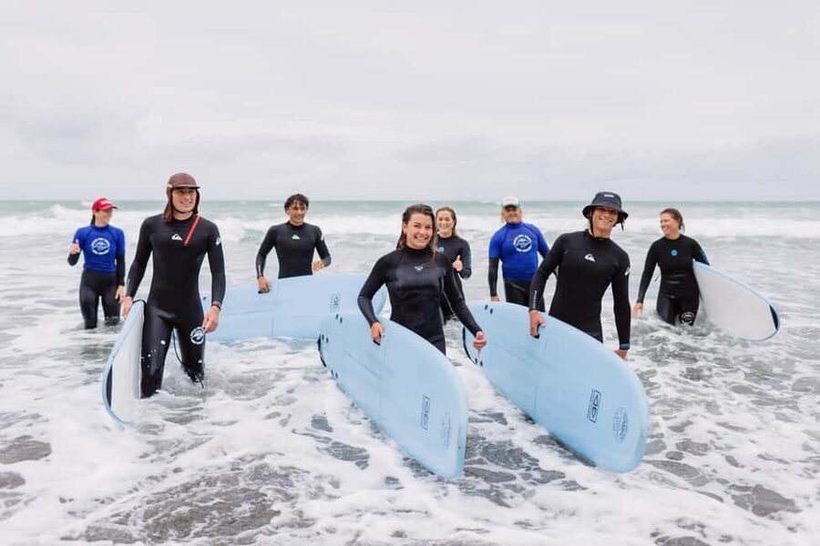Raglan: 2 Day Surf Lesson Package - Day one: theory, equipment, and first attempts