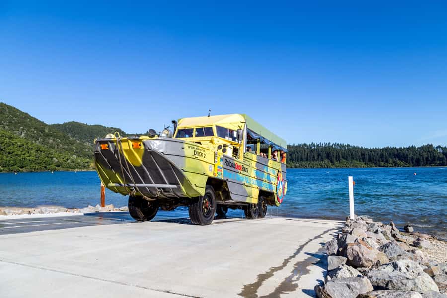 Rotorua City and Lakes Duck Tour - From city streets to the volcanic lake district