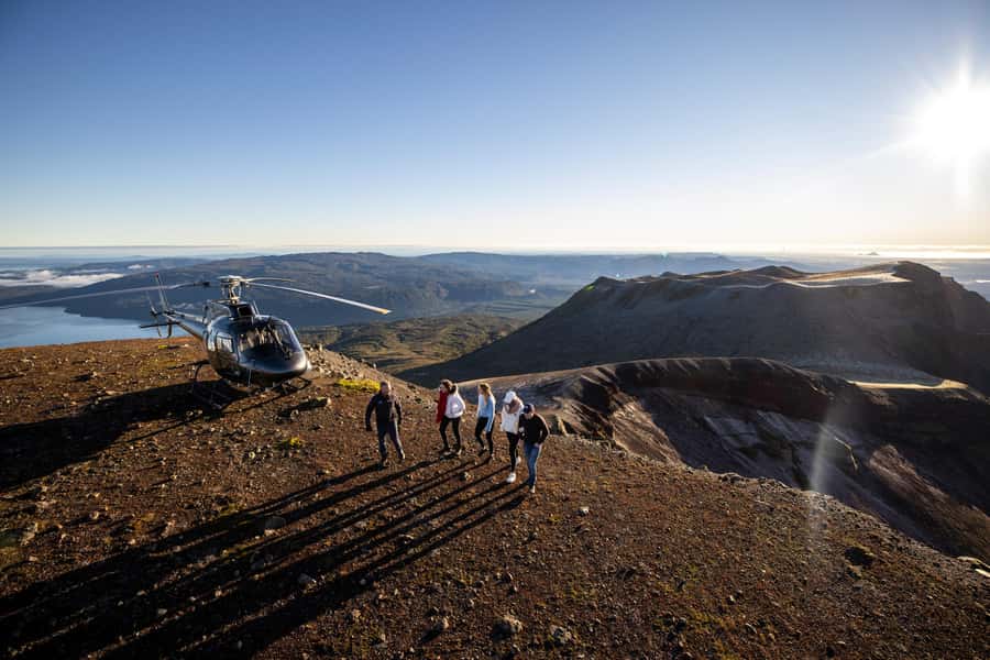 Rotorua: Helicopter Flight and Guided Walk on Mt Tarawera - Returning over Rotorua’s lakes and national parks