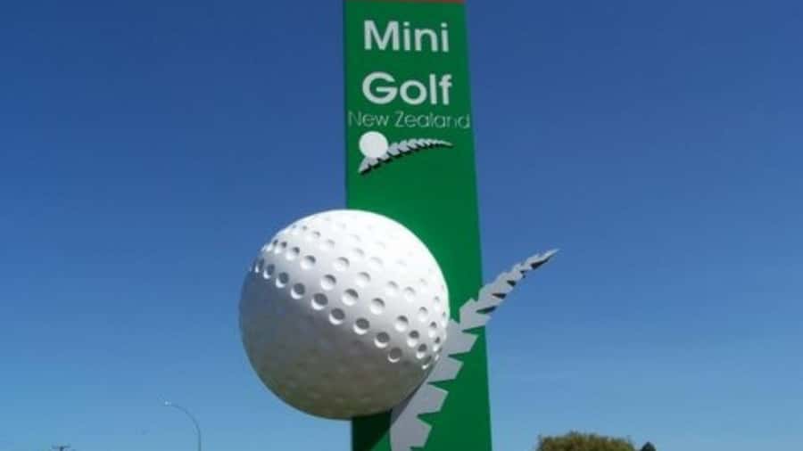 Rotorua: Mini Golf Experience - The waterfall and fish pond are the course centerpiece