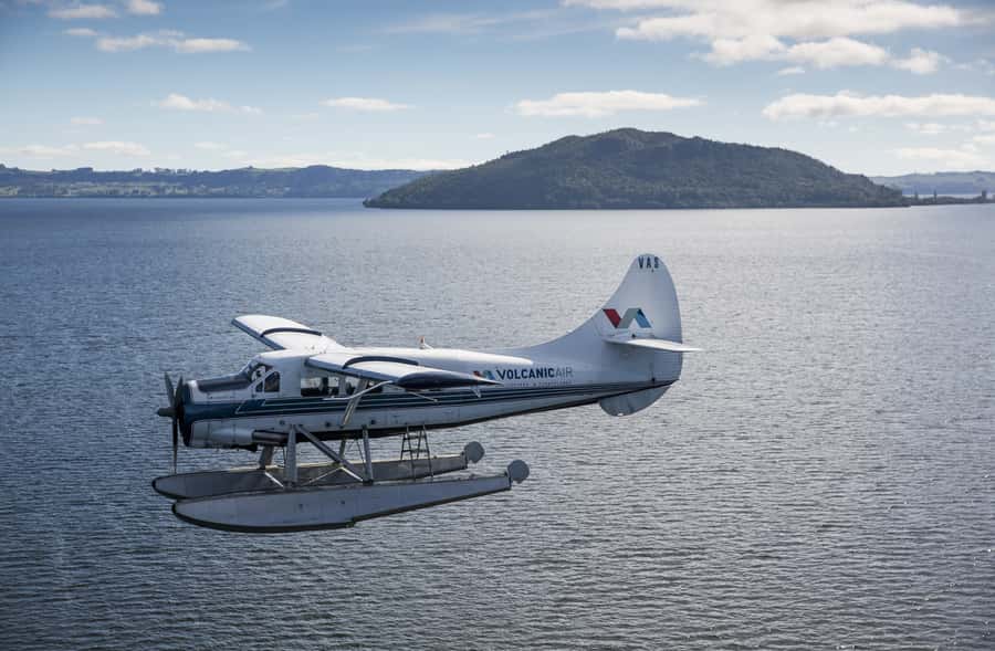 Rotorua: Scenic Flight over Mt Tarawera & Waimangu Valley - The Lake Rotorua takeoff