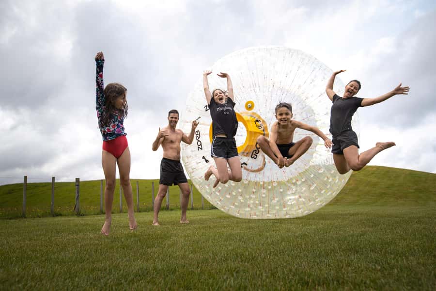 Rotorua: ZORB Inflatable Ball Rides - The warm-up facilities make a real difference
