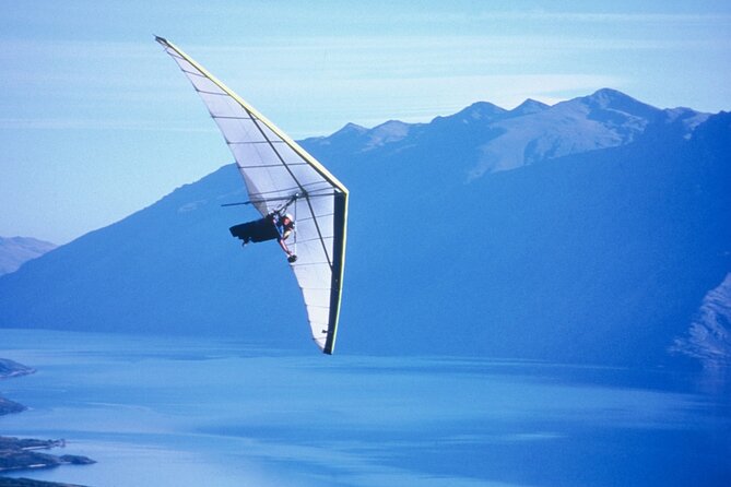 Tandem Hang Gliding - Leaving Queenstown for Coronet Peak