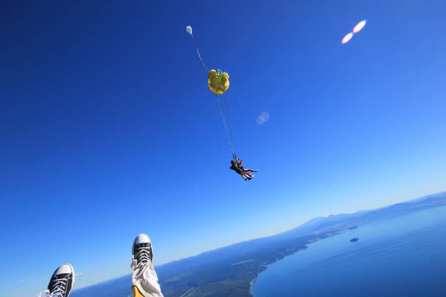 Tandem Skydive Experience in Taupo - The moment at the aircraft door