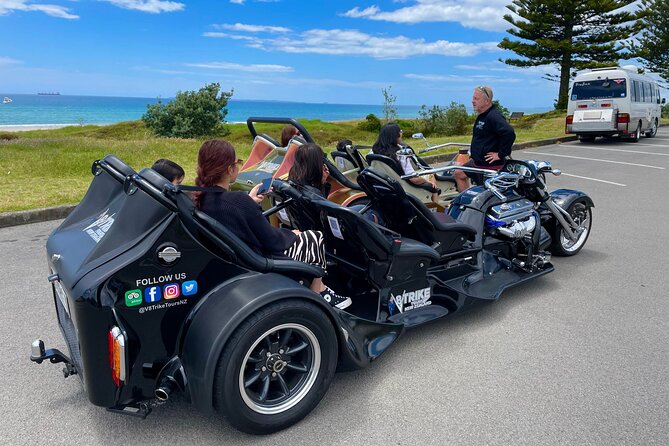 TAURANGA SHORE EXCURSION: Epic 25 min V8 Trike tour of Mt Maunganui & Tauranga - Mount Maunganui Main Beach in five minutes