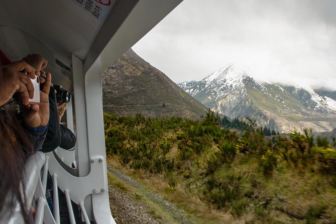 TranzAlpine Train Journey from Greymouth to Christchurch - Waimakariri River gorges and braided valleys