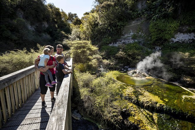 Volcanic Valley Self Guided Walking and Hiking at Waimangu - Inferno Crater Lake and the most dramatic colour