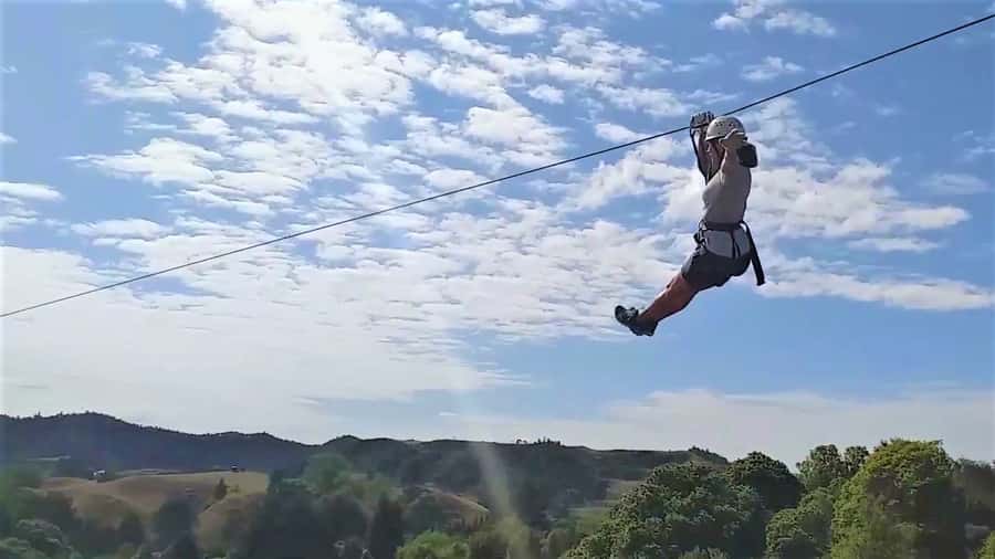 Waitomo Caves 1-Kilometer-Long Zipline Tour - Learning the gear before the speed