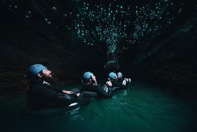 Waitomo Glowworm Caves Guided Tour - The underground boat ride beneath the glowworms
