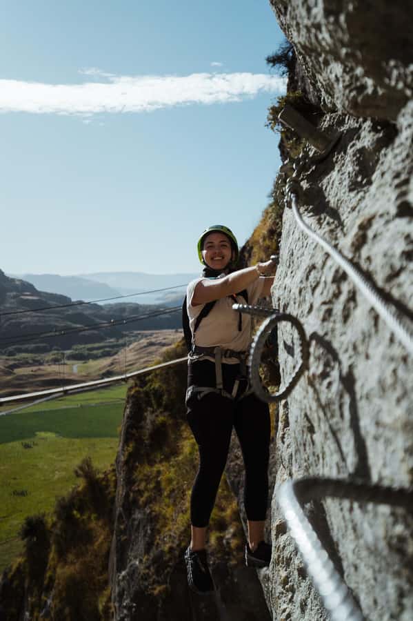 Wanaka: 4-Hour Intermediate Waterfall Cable Climb - Climbing beside Twin Falls near Wanaka