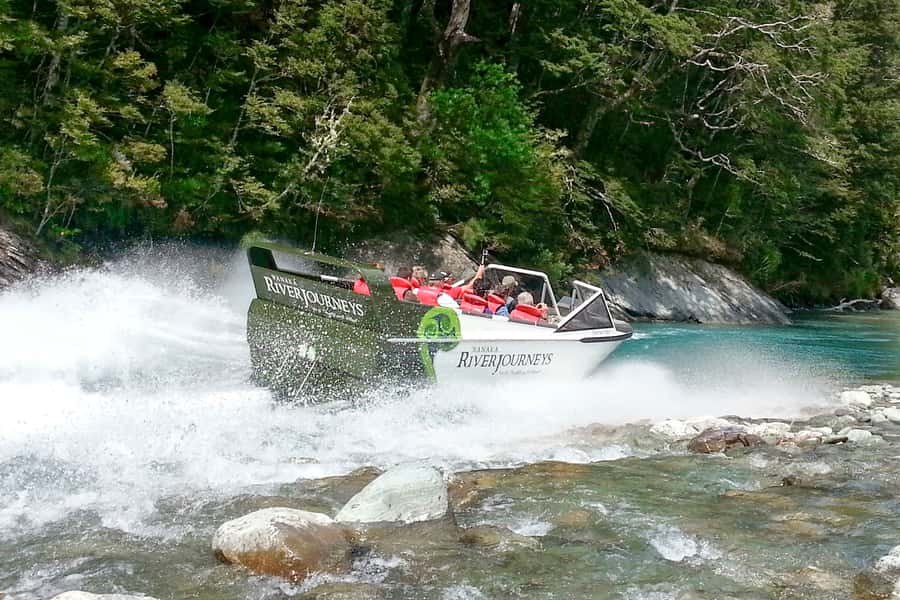 Wanaka: Jet Boat & Wilderness Walk - Stopping beneath glaciers and Mount Aspiring