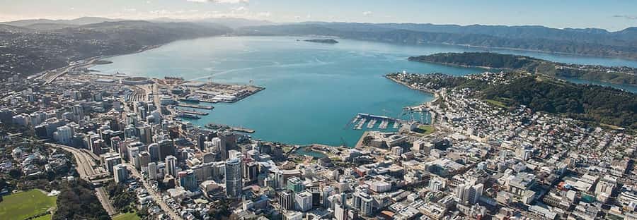 Wellington Helicopter Scenic Flight - Taking off in central Wellington