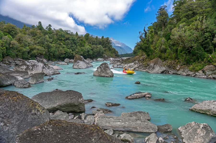 West Coast: Eco River Safari in UNESCO World Heritage Area - Riding up the Waiatoto River