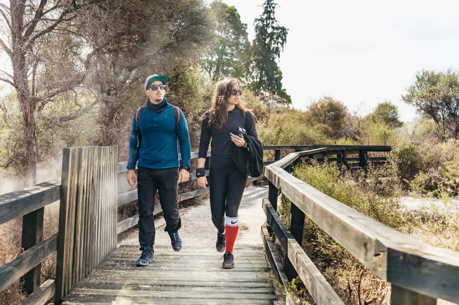 Whakarewarewa: Self-Guided Geothermal Trails - Native manuka, ferns, and edible plants