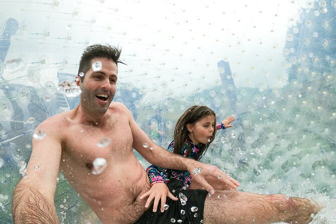 Zorb Inflatable Ball Ride from Mount Ngongotaha in New Zealand - What happens before you roll